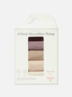 5-Pack Microfiber Thongs