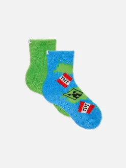 2-Pack Minecraft Fluffy Socks