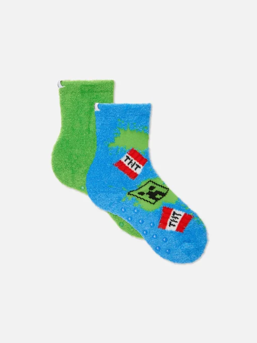 2-Pack Minecraft Fluffy Socks