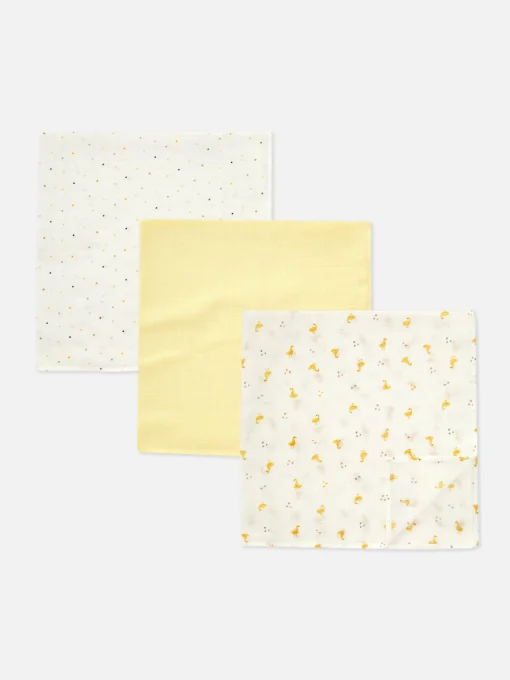3-Pack Mixed Muslin Squares