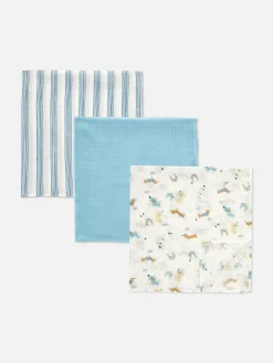 3-Pack Mixed Muslin Squares