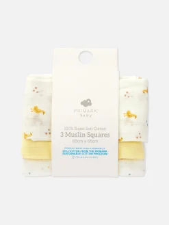 3-Pack Mixed Muslin Squares