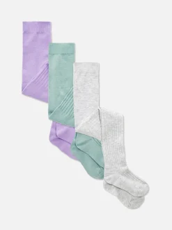 3-Pack Mixed Ribbed Tights