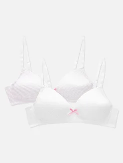 2-Pack Molded Cotton Bras