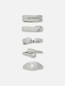 5-Pack Multi Chunky Rings