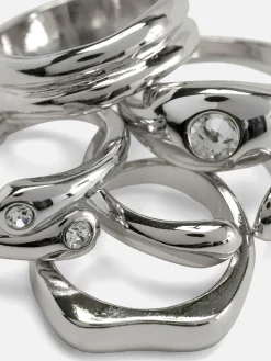 5-Pack Multi Chunky Rings