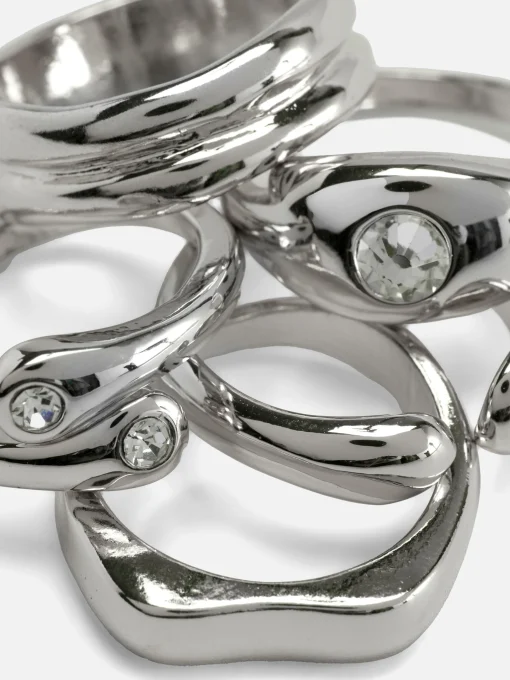 5-Pack Multi Chunky Rings