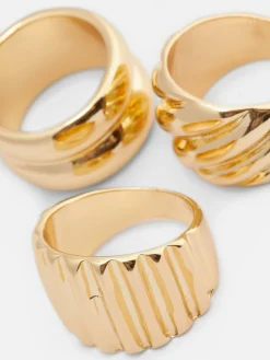 3-Pack Multi Chunky Rings