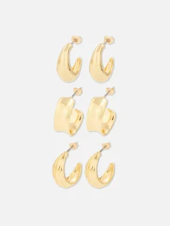 3-Pack Multi Hoop Earrings