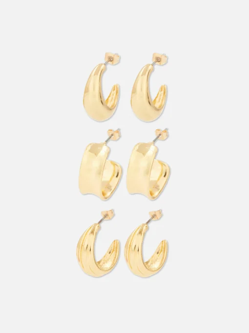 3-Pack Multi Hoop Earrings