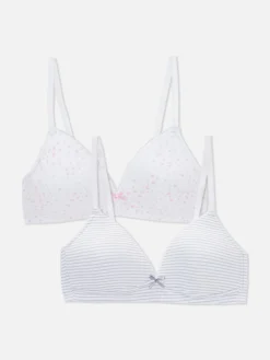 2-Pack Multi Printed Molded Bras