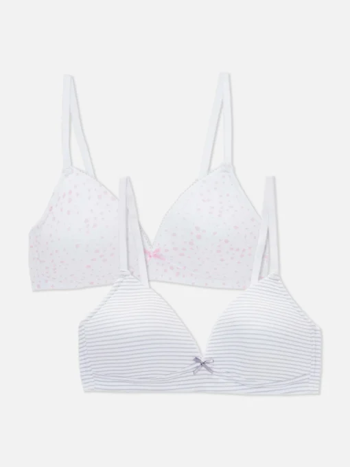 2-Pack Multi Printed Molded Bras