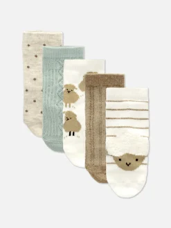 5-Pack Multi Sheep Socks