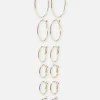 6-Pack Multi Size Hoop Earrings