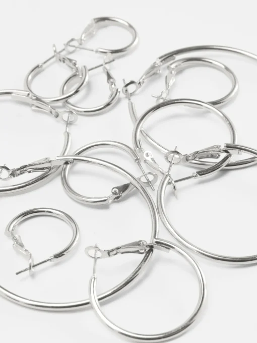 6-Pack Multi Size Hoop Earrings