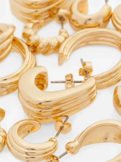 6-Pack Multi Twisted Hoop Earrings