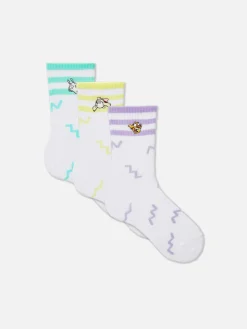 3-Pack Nickelodeon Striped Crew Socks
