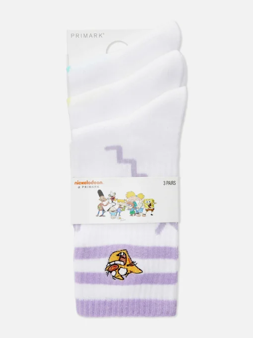 3-Pack Nickelodeon Striped Crew Socks