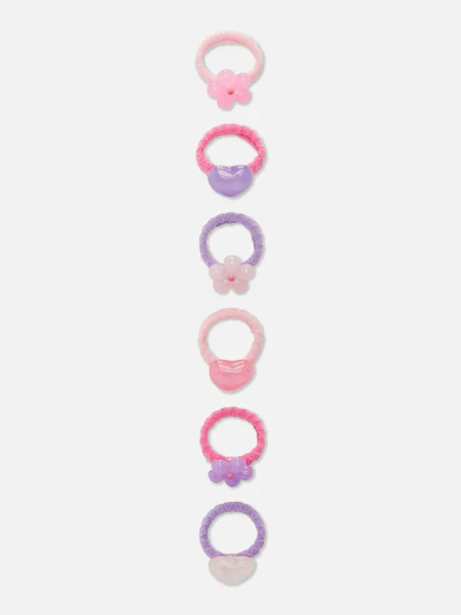 6-Pack Novelty Charm Hair Bands