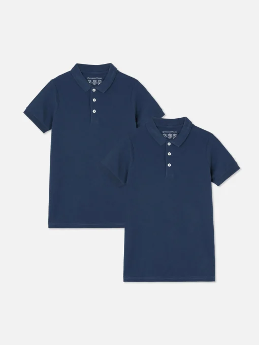2-Pack Older Boy School Uniform Polo Shirts