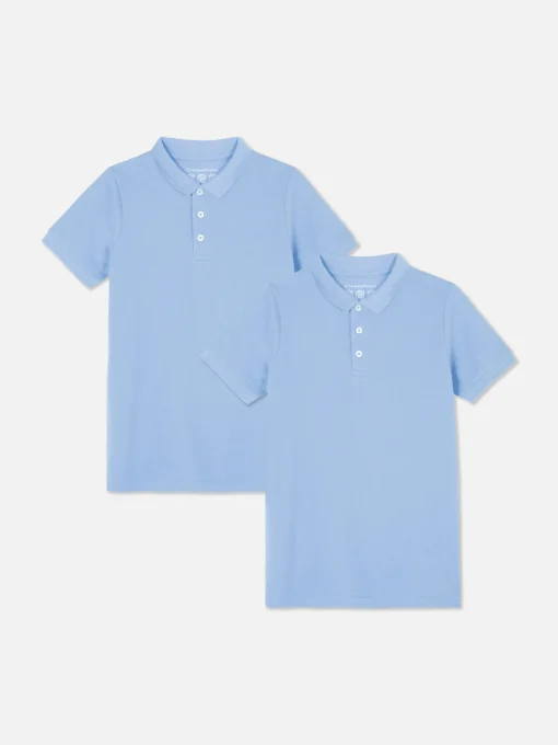 2-Pack Older Boy School Uniform Polo Shirts