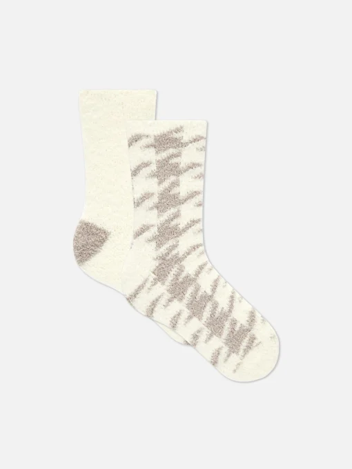 2-Pack Patterned Cozy Socks