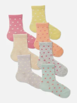 7-Pack Polka Dot Ankle Socks