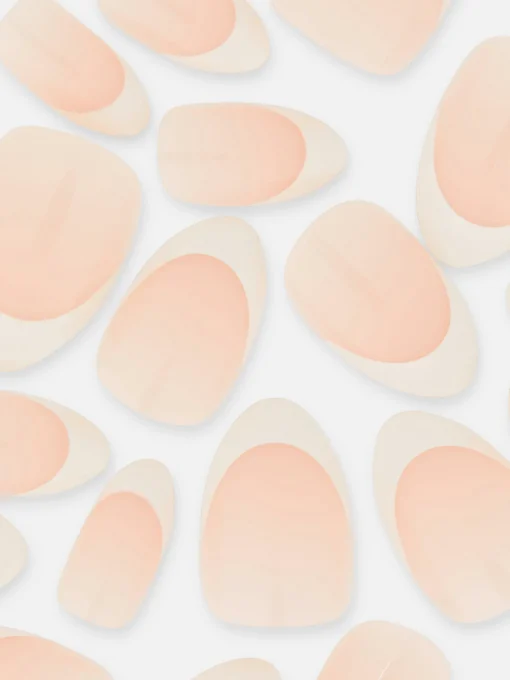 36-Pack PS Almond Gloss French Faux Nails