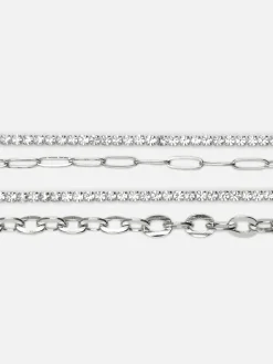 4-Pack Rhinestone Chain Bracelets