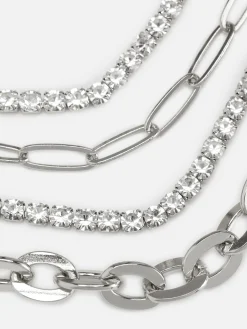 4-Pack Rhinestone Chain Bracelets