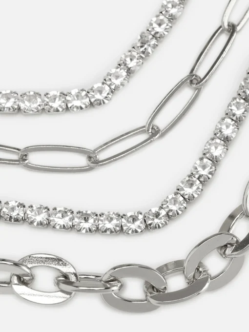 4-Pack Rhinestone Chain Bracelets