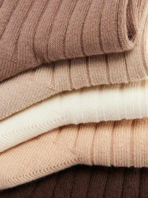 5-Pack Ribbed Crew Socks