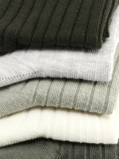 5-Pack Ribbed Crew Socks