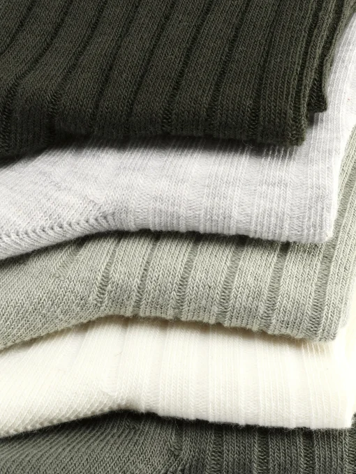 5-Pack Ribbed Crew Socks