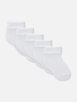 5-Pack Ribbed Hem Socks