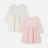 2-Pack Ribbed Long Sleeve Dresses