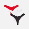 3-Pack Ribbed Miami Thongs