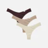 3-Pack Ribbed Miami Thongs