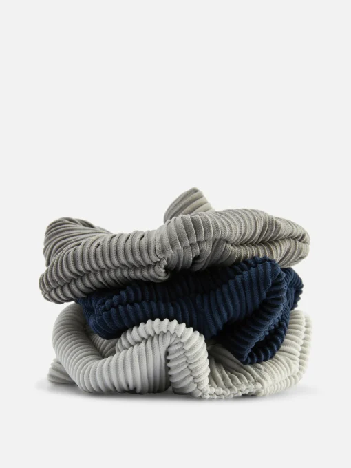 3-Pack Ribbed Scrunchies