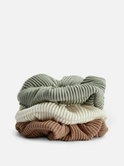 3-Pack Ribbed Scrunchies