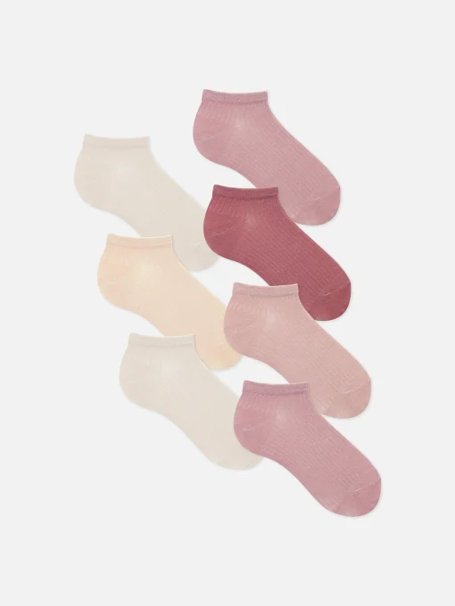 7-Pack Ribbed Sneaker Socks