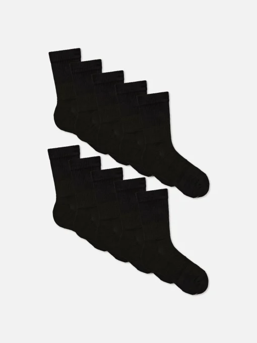 10-Pack Ribbed Sports Socks