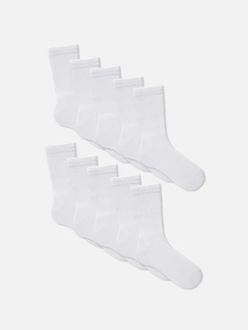 10-Pack Ribbed Sports Socks