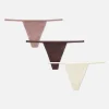 3-Pack Ribbed String Thongs