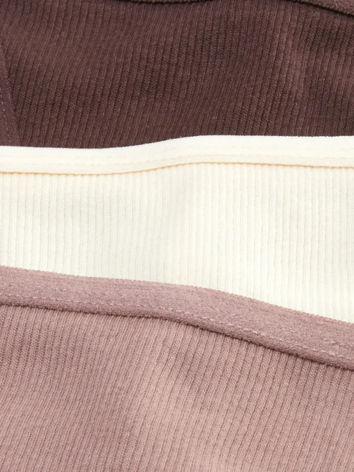 3-Pack Ribbed String Thongs