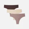 3-Pack Ribbed Thongs