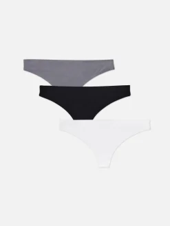 3-Pack Ribbed Thongs
