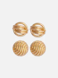 2-Pack Rita Ora Sculptural Chunky Studs