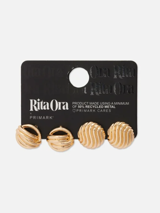 2-Pack Rita Ora Sculptural Chunky Studs