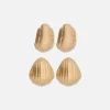 2-Pack Rita Ora Shell Hoop Earrings
